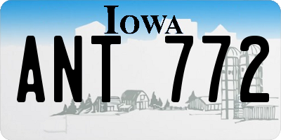 IA license plate ANT772