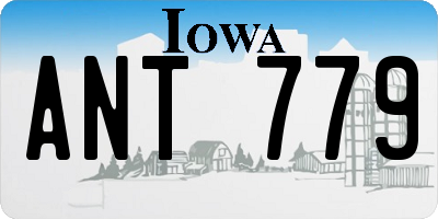 IA license plate ANT779