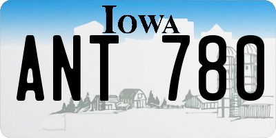 IA license plate ANT780
