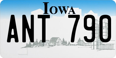 IA license plate ANT790