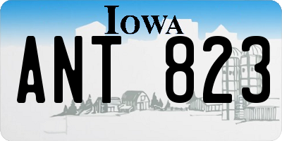 IA license plate ANT823