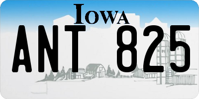 IA license plate ANT825