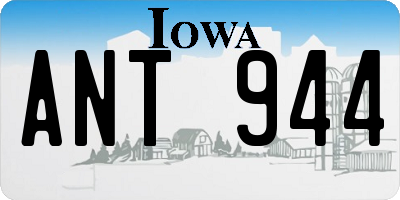 IA license plate ANT944