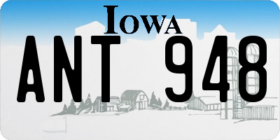 IA license plate ANT948