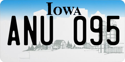 IA license plate ANU095