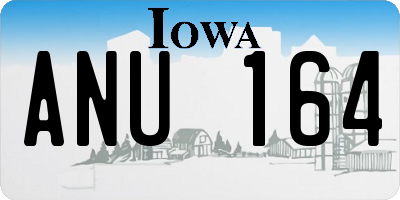 IA license plate ANU164