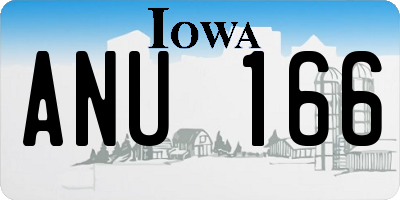 IA license plate ANU166