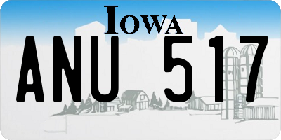 IA license plate ANU517