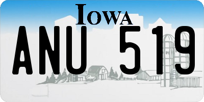 IA license plate ANU519