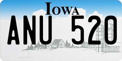 IA license plate ANU520