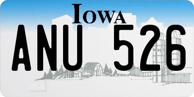 IA license plate ANU526