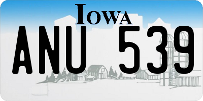 IA license plate ANU539