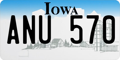 IA license plate ANU570