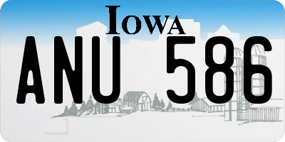 IA license plate ANU586