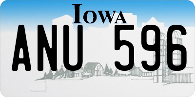 IA license plate ANU596