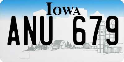 IA license plate ANU679