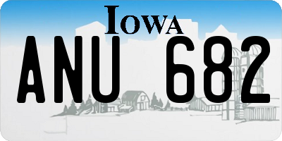 IA license plate ANU682