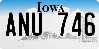 IA license plate ANU746