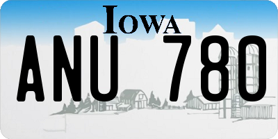 IA license plate ANU780