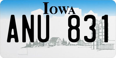 IA license plate ANU831