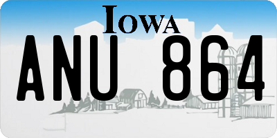IA license plate ANU864