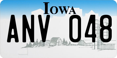 IA license plate ANV048
