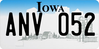 IA license plate ANV052