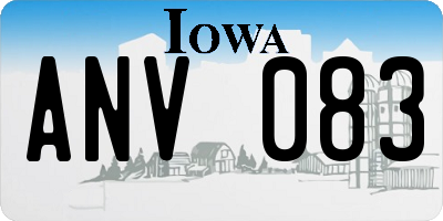 IA license plate ANV083