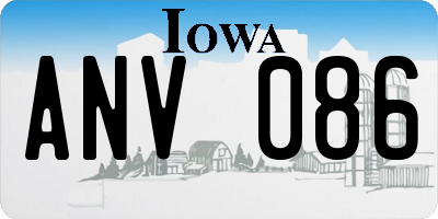 IA license plate ANV086