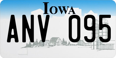IA license plate ANV095