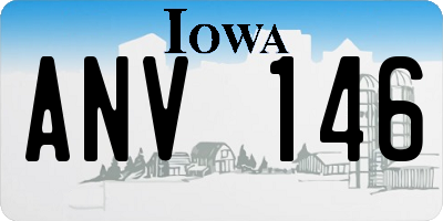 IA license plate ANV146