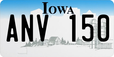 IA license plate ANV150