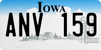 IA license plate ANV159