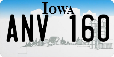 IA license plate ANV160
