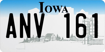 IA license plate ANV161