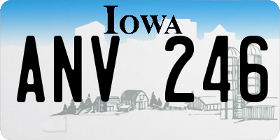 IA license plate ANV246