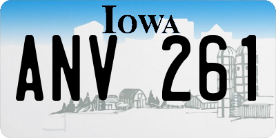 IA license plate ANV261