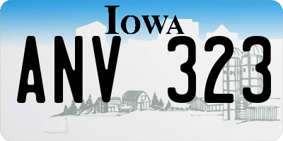 IA license plate ANV323