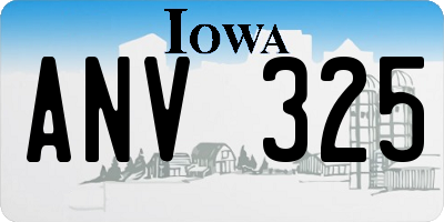 IA license plate ANV325