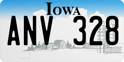 IA license plate ANV328