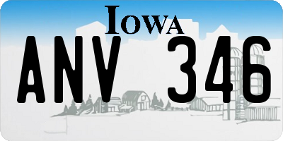 IA license plate ANV346
