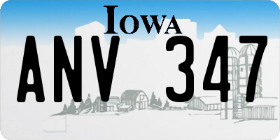 IA license plate ANV347
