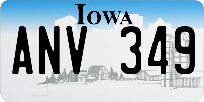 IA license plate ANV349