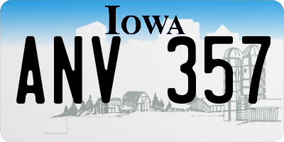 IA license plate ANV357