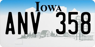 IA license plate ANV358