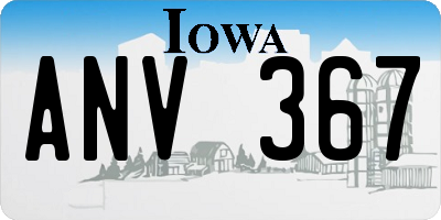 IA license plate ANV367