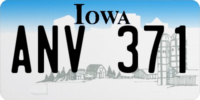 IA license plate ANV371