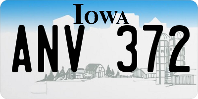 IA license plate ANV372