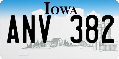 IA license plate ANV382