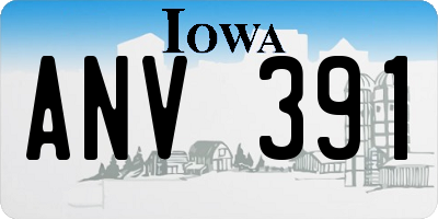 IA license plate ANV391